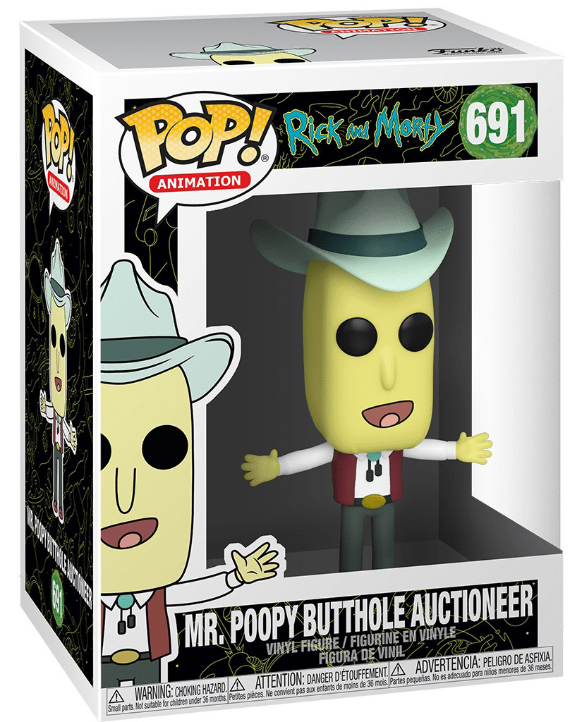  Funko POP Animation: Rick And Morty  Mr. Poopy Butthole Auctioneer (9,5 )