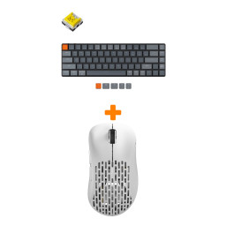   Xlite Wireless V2 Competition White +  Keychron K7 Low Profile, RGB, Banana Switch