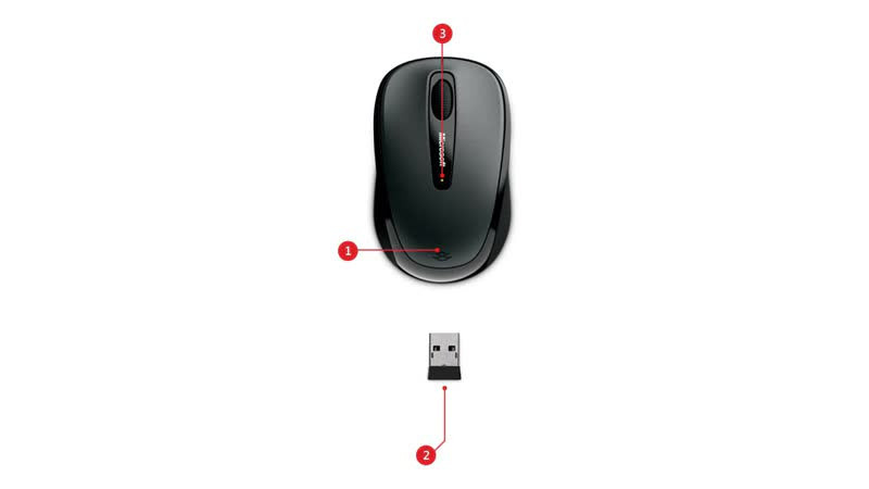  Microsoft Wireless Mobile Mouse 3500   PC