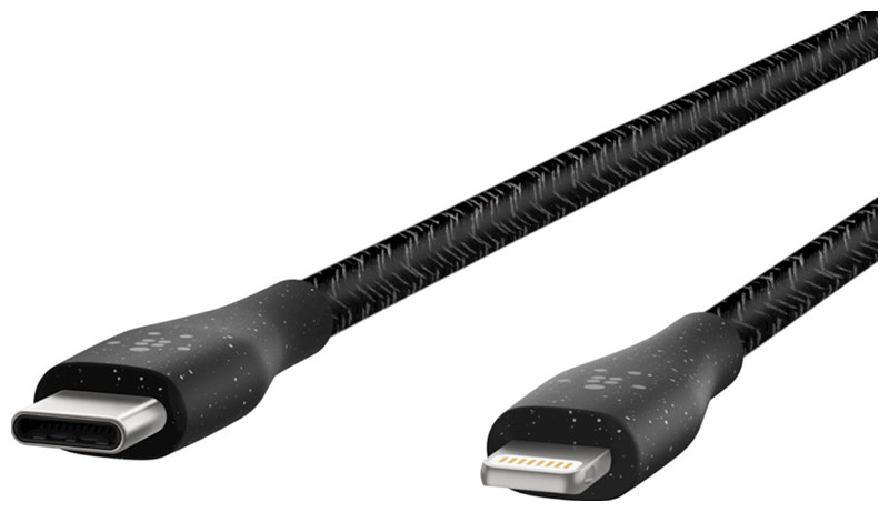 Кабель Belkin DURATEK PLUS 8-pin Lightning, 1,2м (черный) (F8J243bt04-BLK)