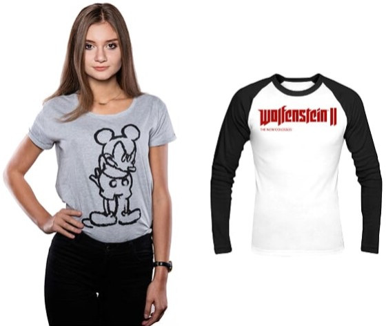   Disney: Angry Mickey  (XL) + Wolfenstein  (XL)