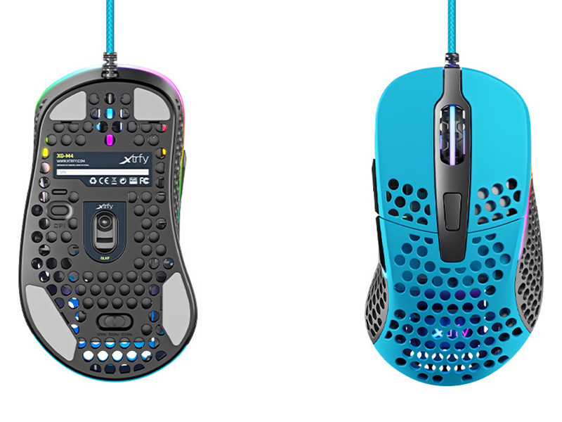 Мышь Xtrfy M4 проводная игровая для PC (голубая)