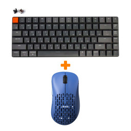 ����� ���� Pulsar Xlite Wireless V2 Competition Mini Blue + ���������� Keychron K3, RGB  Brown Switch