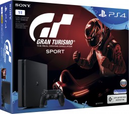   Sony PlayStation 4 Slim (1TB) Black (CUH-2108B) +  Gran Turismo Sport