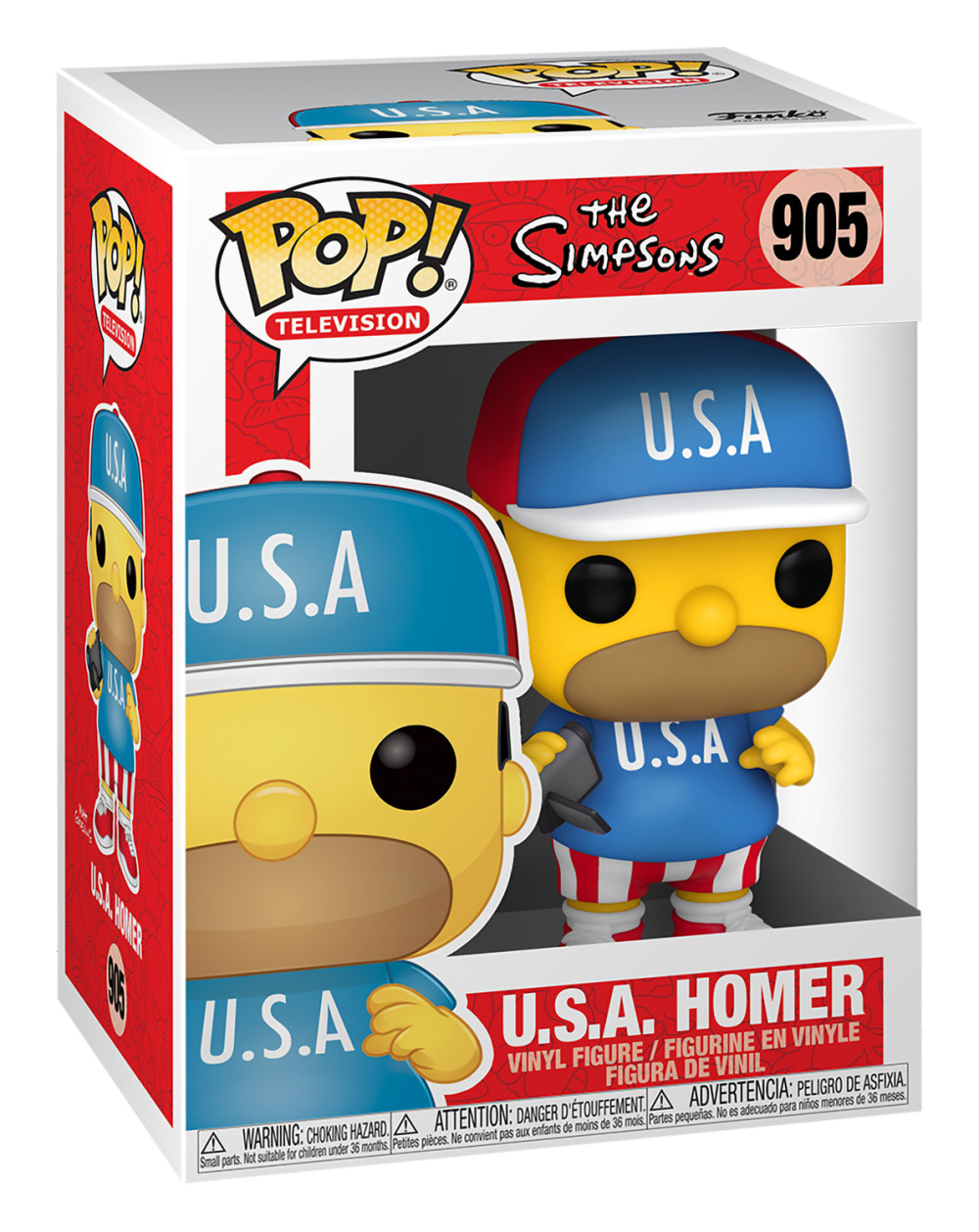  Funko POP Television: The Simpsons  U.S.A. Homer (9,5 )