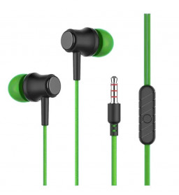 Наушники More Choice G36 проводные вакуумные с микрофоном и AUX разъёмом 3.5 mm (Green)