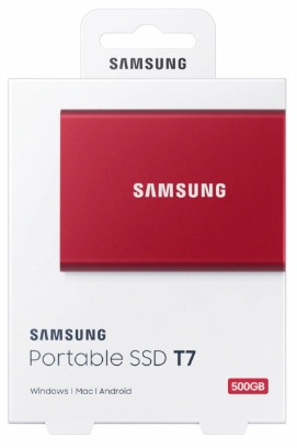 Твердотельный накопитель Samsung SSD T7 Touch 500GB USB Type-C (красный)