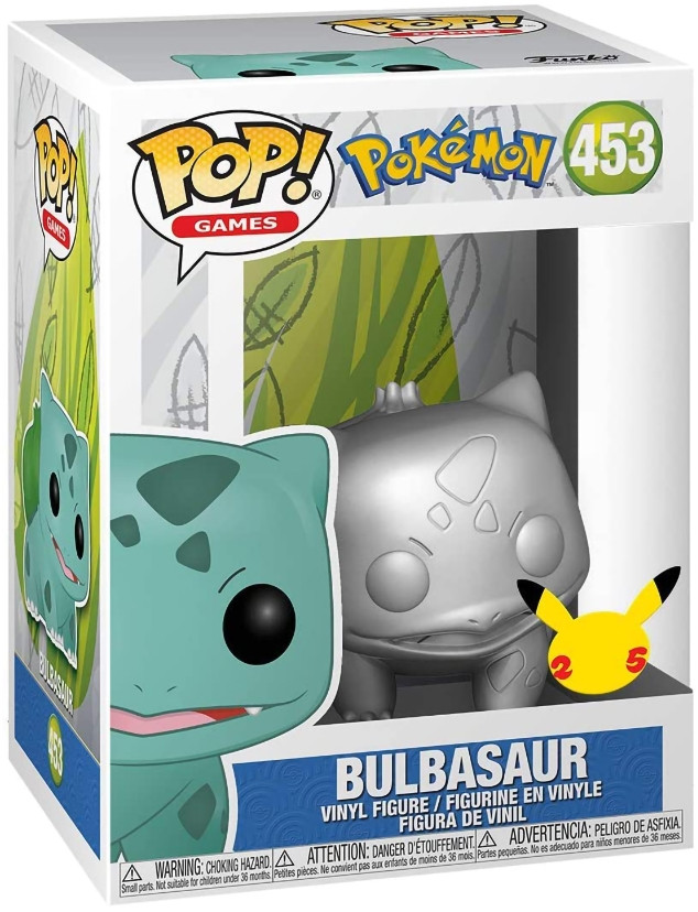  Funko POP Games: Pokemon  Bulbasaur Silver Metallic (9,5 )
