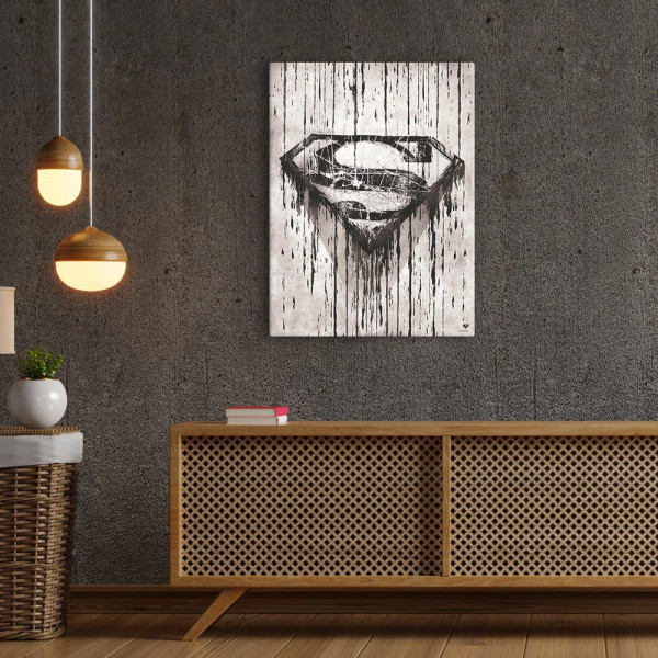 Картина DC Comics: Супермен – Лого (чёрно-белый)