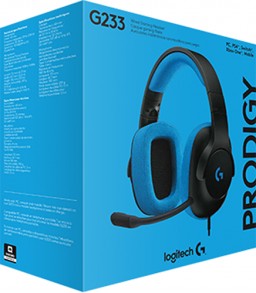  Logitech Headset G233 Prodigy Wired Gaming   Black / Cyan  PC