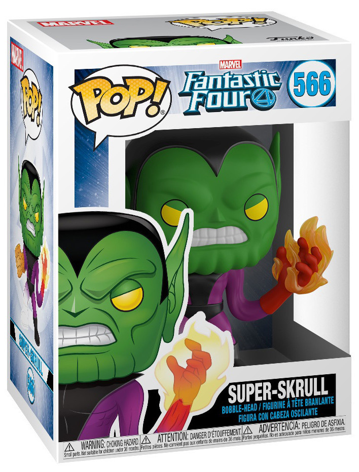 Фигурка Funko POP: Fantastic Four – Super-Skrull Bobble-Head (9,5 см)