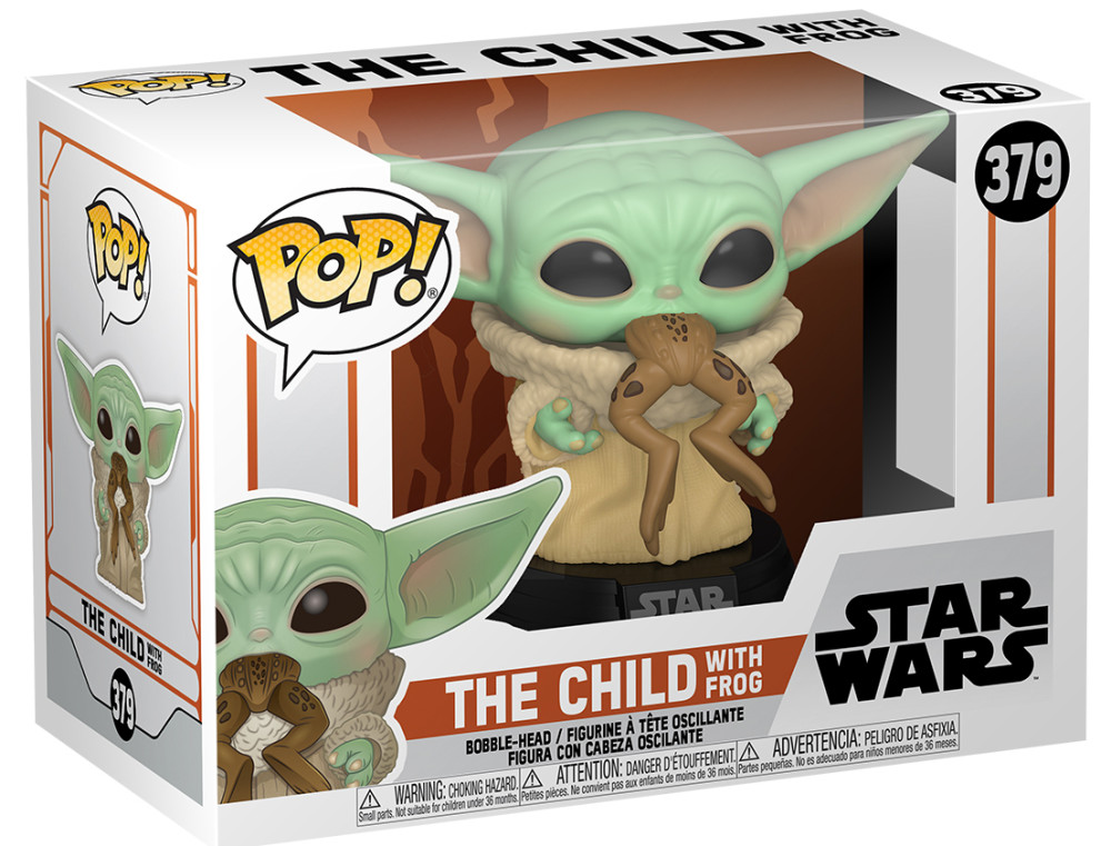  Funko POP: Star Wars The Mandalorian  The Child With Frog Bobble-Head (9,5 )