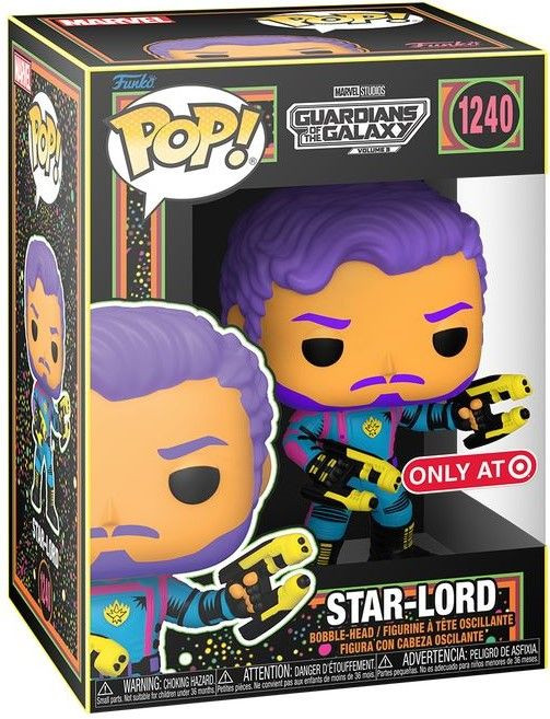 Фигурка Funko POP Marvel: Guardians Of The Galaxy 3 – Star-Lord Blacklight Exclusive Bobble-Head (11 см)