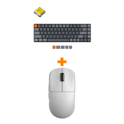 ����� ���� Pulsar X2 Wireless White + ���������� Keychron K7 Low Profile, RGB, Banana Switch