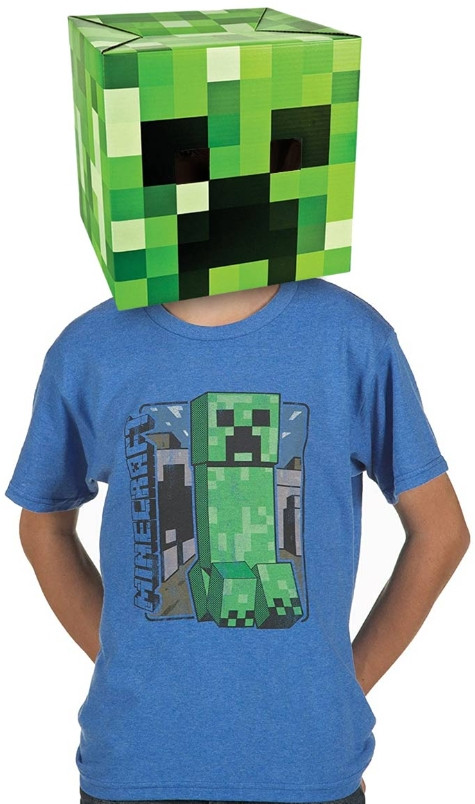 Маска-голова Minecraft: Крипер (картон)