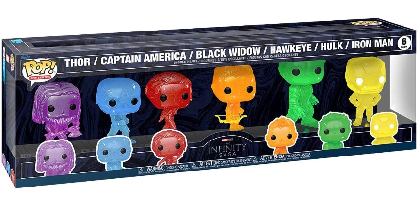 Набор фигурок Funko POP Art Series: Marvel Infinity Saga – Avengers With Base Exclusive Bobble-Head (6 шт)