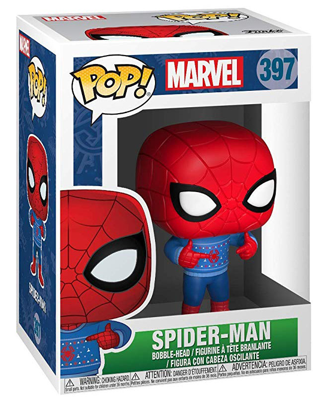 Фигурка Funko POP Marvel: Holiday – Spider-Man In Ugly Sweater Bobble-Head (9,5 см)