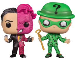  Funko POP Heroes: The Batman Forever  Two-Face & The Riddler [Glows In The Dark] Exclusive 2-Pack (9,5 )