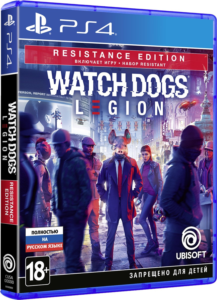 Набор Watch Dogs. Resistance Edition (игра PS4 + фигурка)
