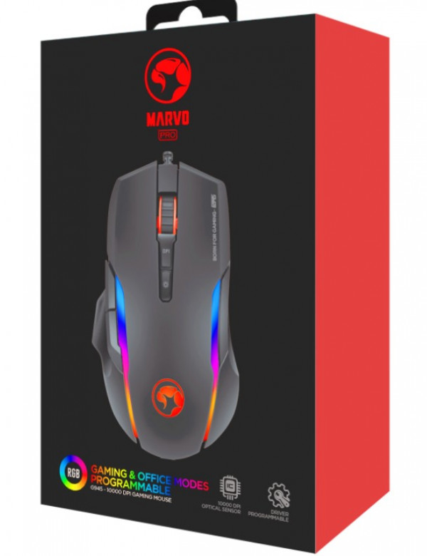 Мышь Marvo G945 проводная / с подсветкой RGB для ПК