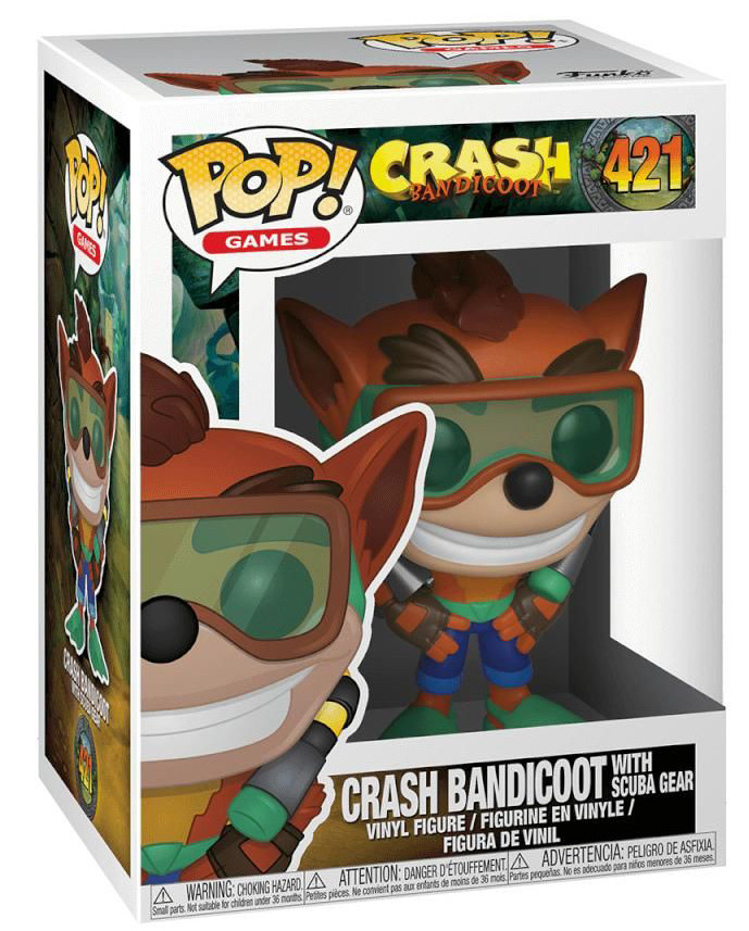  Funko POP Games: Crash Bandicoot  Crash Bandicoot With Scuba Gear (9,5 )