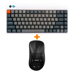 ����� ���� Pulsar Xlite Wireless V2 Competition Black + ���������� Keychron K3, White LED  Blue Switch