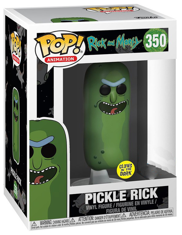  Funko POP Animation: Rick And Morty  Pickle Rick Glows In The Dark (9,5 )