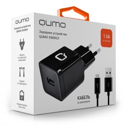    Qumo Energy 1USB 1A +  micro USB
