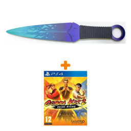 Набор Cobra Kai 2: Dojos Rising [PS4, английская версия] + Оружие игровое нож Кунай 2 Холодное пламя деревянный