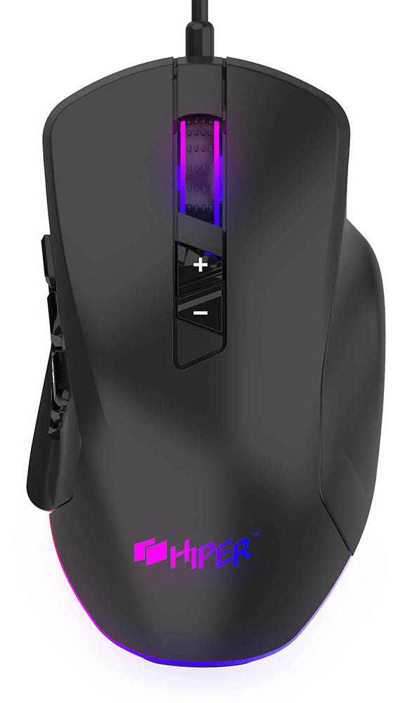 Мышь HIPER Quantum QM-2 проводная игровая для PC (чёрный)(4603721480302)