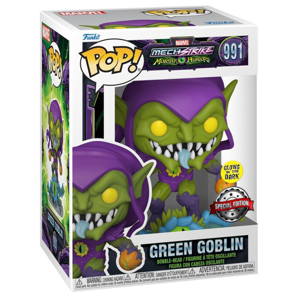  Funko Marvel Mech Strike: Monster Hunters  Green Goblin [Glows In The Dark] Exclusive Bobble-Head (9,5 )