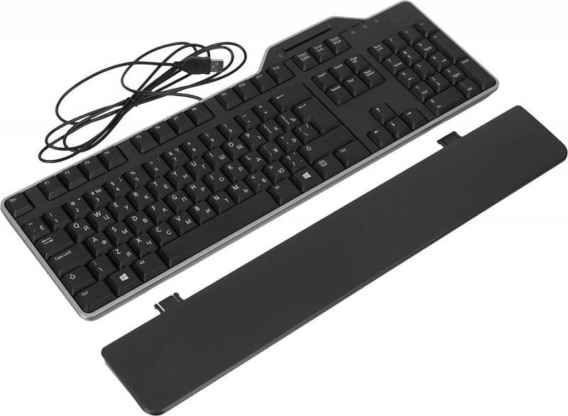 Клавиатура Клавиатура DELL KB-813 smart card reader проводная USB для PC (черный)(580-18360)