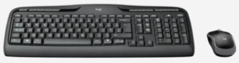Комплект Logitech MK330 (клавиатура + мышь M185) беспроводной для PC (черный)