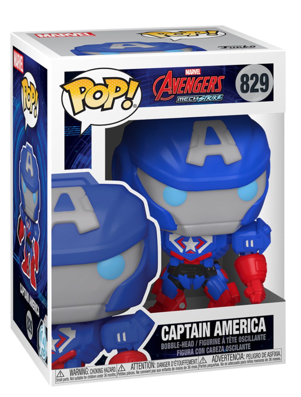  Funko POP Marvel: Avengers Mech Strike  Captain America Bobble-Head (9,5 )