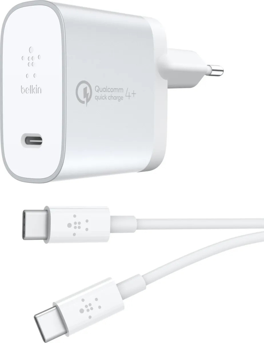    Belkin QC4 27W USB-C Home Charger USB-C Cable (F7U074vf04-SLV)