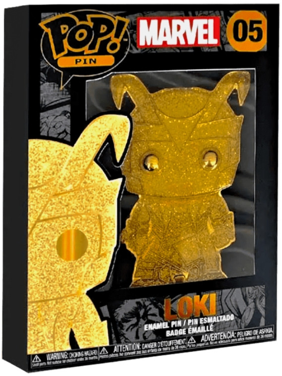 Значок Funko Pop Pin: Marvel – Loki Large Chase Enamel Pin