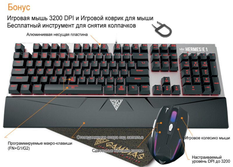 ������� �������� Gamdias: ���������� Hermes E1 + ���� Demeter E2 + ������ Nyx E1 ��� PC