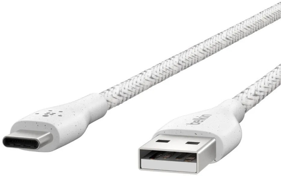 Кабель Belkin DURATEK PLUS USB-A/USB-C с ремешком, 1,2м (белый) (F2CU069bt04-WHT)