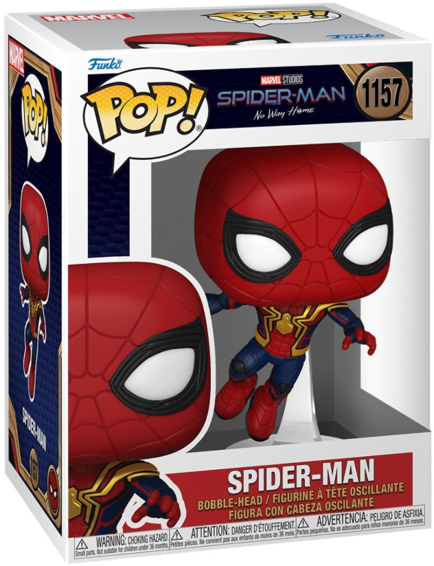  Funko POP Marvel: Spider-Man No Way Home  Spider-Man Leaping Tom Holland Bobble-Head (9,5 )