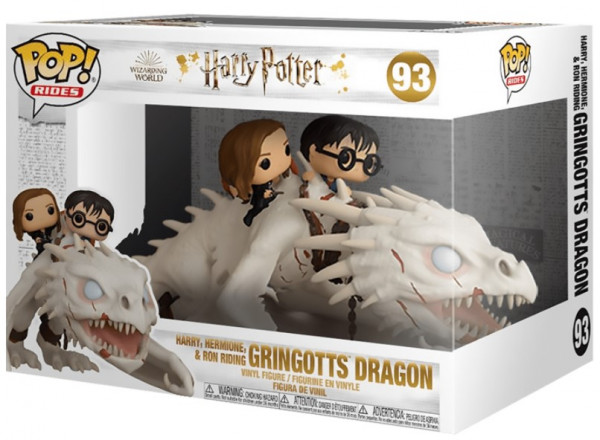 Фигурка Funko POP: Harry Potter – Hermione & Ron Riding Gringotts Dragon (9,5 см)