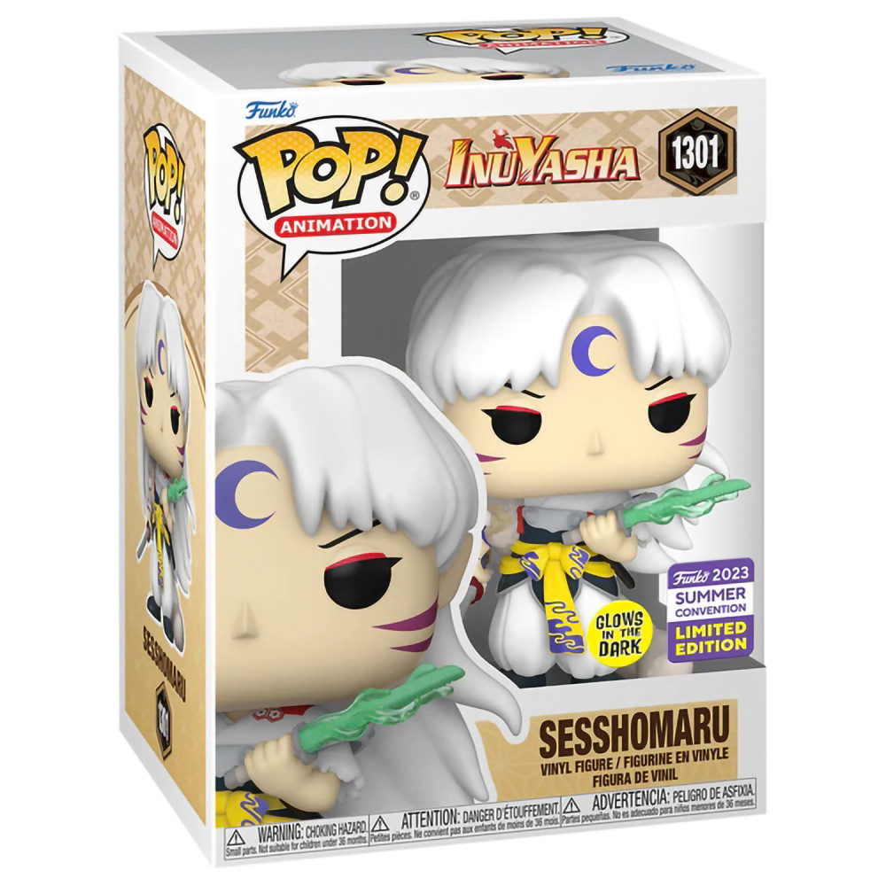  Funko POP Animation: Inuyasha  Sesshomaru with Sword Glows In The Dark [San Diego Comic Con 2023 Exclusive] (9,5 )