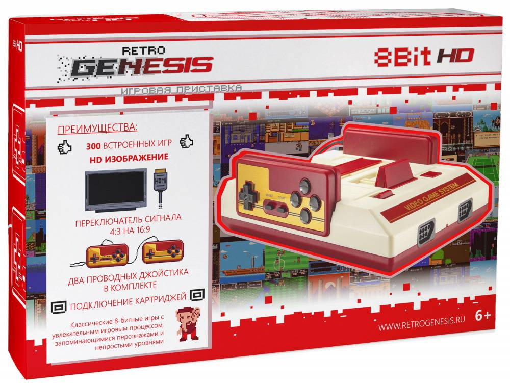 Игровая приставка Retro Genesis 8 Bit HD + 300 игр