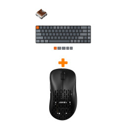 ����� ���� Pulsar Xlite Wireless V2 Competition Mini Black + ���������� Keychron K7 Low Profile, RGB, Brown Switch