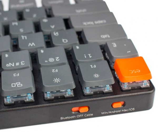 Клавиатура Keychron K3 Low Profile механическая, беспроводная, RGB, Red Switch, Dark Gray