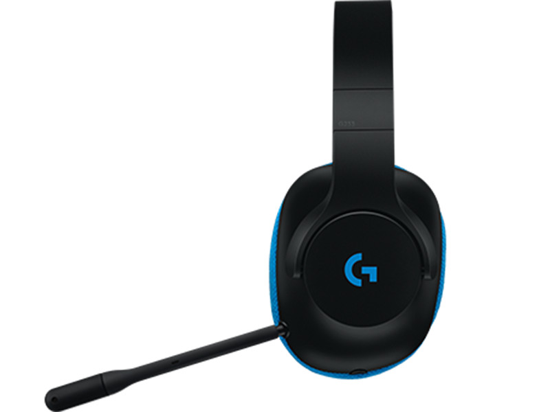  Logitech Headset G233 Prodigy Wired Gaming   Black / Cyan  PC