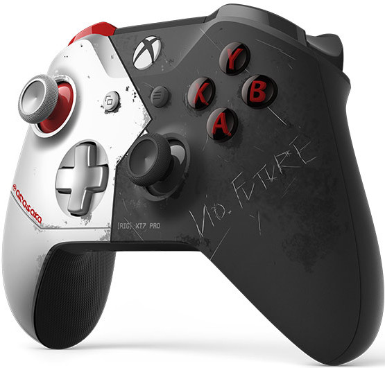 Геймпад «Cyberpunk» Limited Edition для Xbox One беспроводной с 3,5 мм разъемом и Bluetooth (Silver and Black) (WL3-00142)