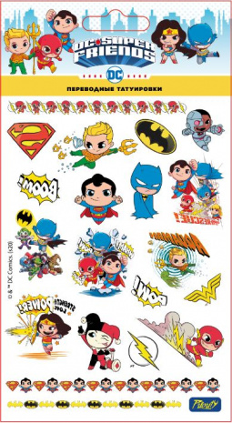 Набор татуировок переводных ДС: Супер Друзья / DC: Super Friends 1
