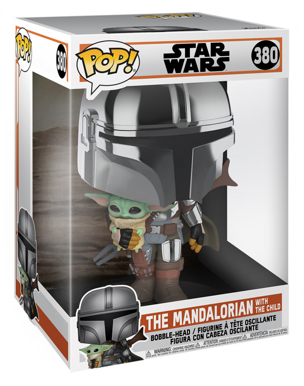 Фигурка Funko POP: Star Wars Mandalorian – Mandalorian With The Child Bobble-Head (25 см)