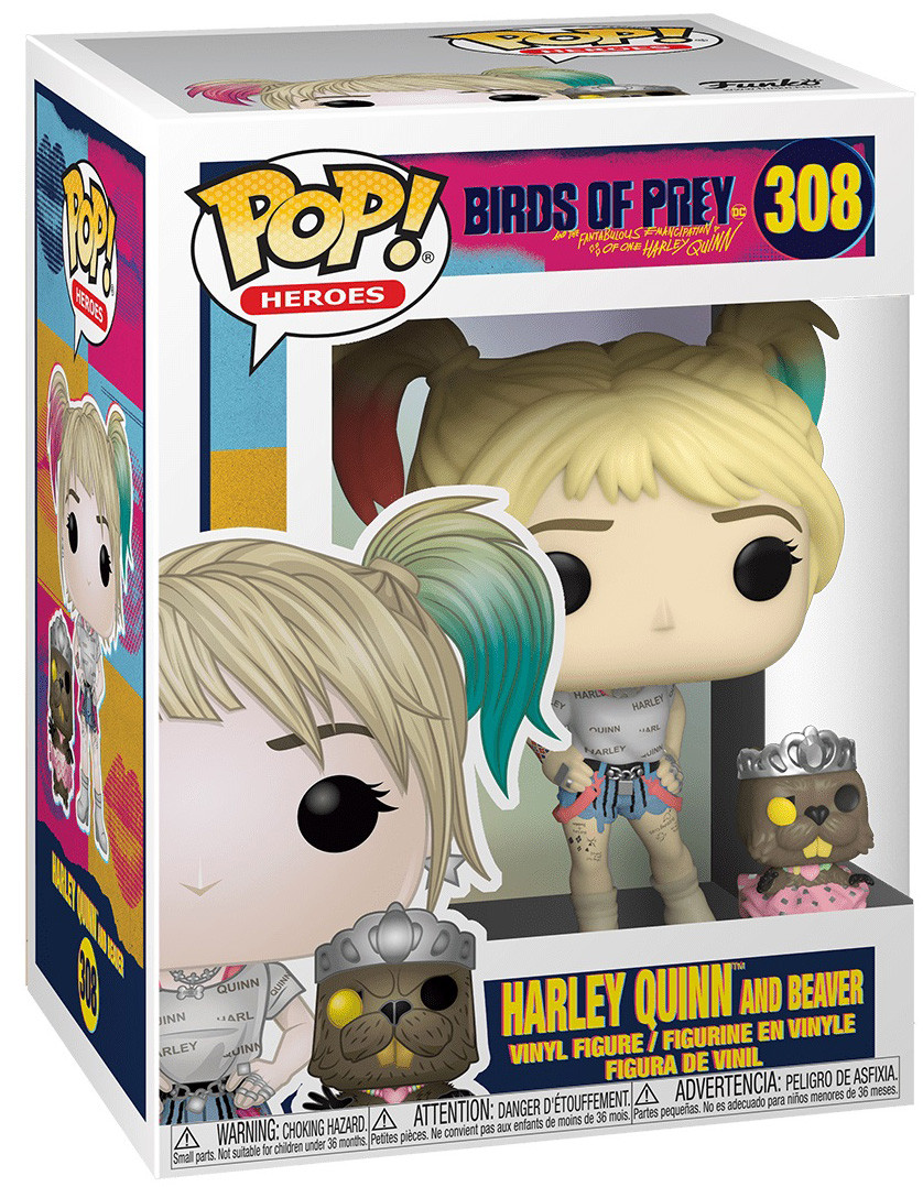  Funko POP Heroes: Birds Of Prey  Harley Quinn With Beaver (9,5 )