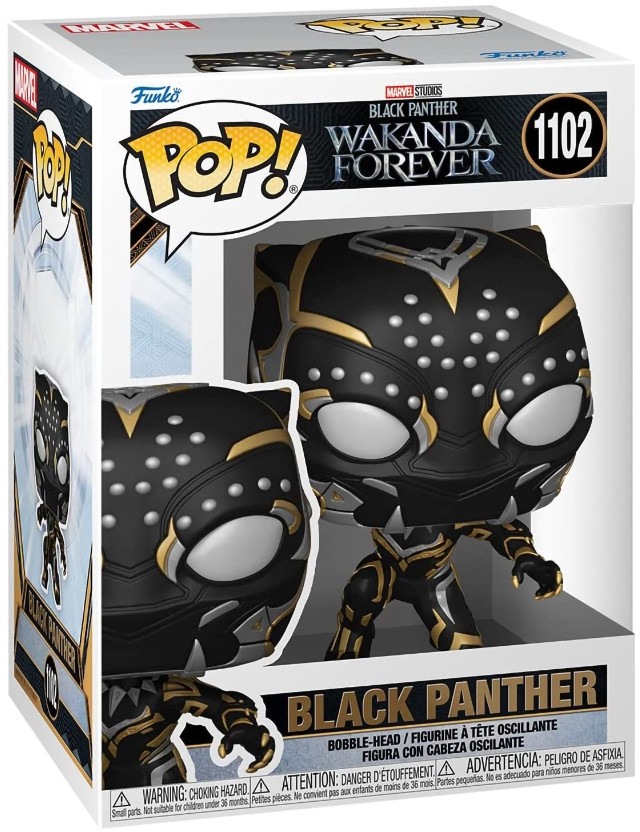  Funko POP Marvel Black Panther: Wakanda Forever  Black Panther Bobble-Head (9,5 )